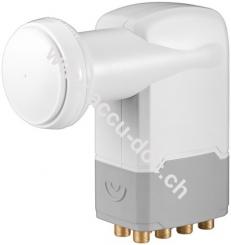 Universal Octo LNB, Weiß-Grau - digitaler SAT-LNB (DVB-S2) für 8 Teilnehmer (8K, 4K, UHD, HDTV, 3D) 