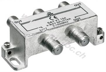 BK-Verteiler, 4-fach, 4 x out, Silber - Verteiler für BK-Anlagen 5 MHz - 1000 MHz 