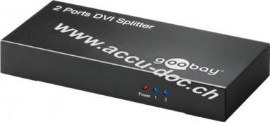 DVI 24+5 Splitter, Schwarz - verteilt ein DVI Signal auf bis zu 2 Bildschirme 