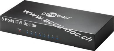 DVI 24+5 Splitter, Schwarz - verteilt ein DVI Signal auf bis zu 8 Bildschirme 