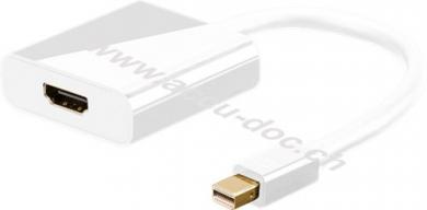 Mini DisplayPort/HDMI™-Adapterkabel 1.2, vergoldet, 0.1 m, Weiß - Mini DisplayPort-Stecker > HDMI™-Buchse (Typ A) 