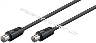Antennenkabel (<70 dB), doppelt geschirmt, 2.5 m, Schwarz - Koax-Stecker > Koax-Stecker 