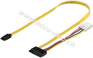 PC Datenkabel, 1,5 Gbit/s/3 Gbit/s/6 Gbit/s - SATA Standard Stecker > SATA L-Typ Stecker 