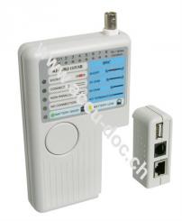 Netzwerk Kabeltester USB, Grau - zur Prüfung von CAT 5/6 Netzwerk- und ISDN-Verbindungen 