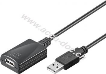 Aktives USB 2.0 Verlängerungskabel, schwarz, 5 m - USB 2.0-Stecker (Typ A) > USB 2.0-Buchse (Typ A) 