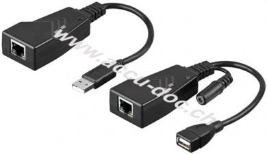 USB 2.0 Hi-Speed-Verlängerungskabel, schwarz, 0.245 m - USB 2.0-Stecker (Typ A) > USB 2.0-Buchse (Typ A) 