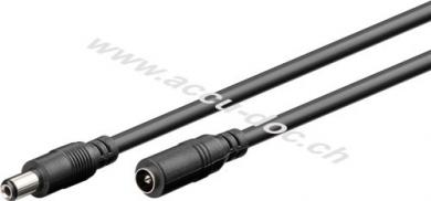 DC-Verlängerungskabel, 3 m, schwarz, 3 m - mit Hohlstecker 5,5 x 2,1 mm 