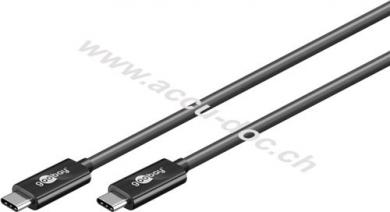 USB-C™ Kabel USB 3.1 Generation 2, 3A, schwarz, 1 m - USB-C™-Stecker > USB-C™-Stecker 