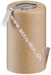 4/5 Sub-C, 2000 mAh, Lötfahne (Z) Akku, 1 Stk. unverpackt, Flat-Top Papier 1Z - Nickel-Metallhydrid Akku (NiMH), 1,2 V, Pappe, Lötfahne (Z) 