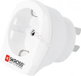 Country Adapter Europe to Australia/China, Australien-Stecker (Typ I, AS 3112), Weiß - geeignet für alle geerdeten und ungeerdeten Geräte (2- und 3-polig) 