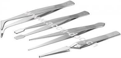 Pinzetten-Set 4-teilig - kompakte Universal-Pinzetten, jeweils ca. 110 mm lang 