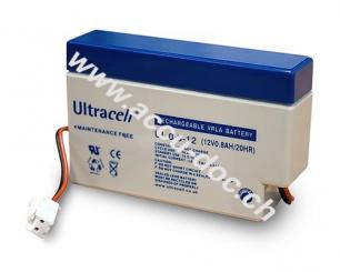 UL Bleiakku 12 V, 0,8 Ah (UL0.8-12), weiß-blau - JST-Stecker Bleiakku, VdS 