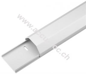 Halbrunder Aluminium-Kabelkanal, Weiß - Montagematerial im Lieferumfang der Kabelführung enthalten 