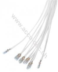T1 Subminiatur-Glühlampe, 0,48 W, 0.48 W, Weiß, 0.25 m - Weiß, 0,25 m Kabel, 12 V (DC), 40 mA 