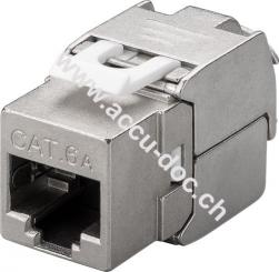 Keystone Modul RJ45 CAT 6A, STP - 16,3 mm breit, Krokodil-Typ, Schneidklemme für werkzeugfreie LSA-Montage 