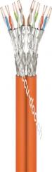 CAT 7A Duplex-Netzwerkkabel, S/FTP (PiMF), orange, 100 m - Kupferleiter (CU), AWG 23/1 (solid), halogenfreier Kabelmantel (LSZH) 