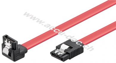 HDD S-ATA-Kabel 1,5 GBit/s/3 GBit/s 90° Clip, 0.5 m - SATA L-Typ Stecker > SATA L-Typ Stecker 90° 
