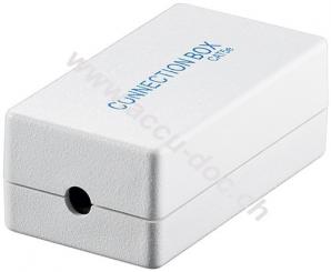 Netzwerk Verbindungs-/Anschlussbox CAT 5e (100 MHz), UTP, UTP, Silber - zur Verbindung von 2x LAN-Kabeln, ungeschirmt, Klemmleiste für werkzeugfreie LSA-Montage 
