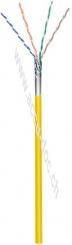 CAT 5e Netzwerkkabel, F/UTP, 100 m, gelb, Gelb - Kupferkaschierter Aluminiumleiter (CCA), AWG 26/7 (stranded), PVC-Kabelmantel 