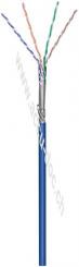 CAT 5e Netzwerkkabel, SF/UTP, Blau, 100 m - CCA Kupfergemisch für SOHO Anwendungen, AWG 26/7 (stranded), PVC 