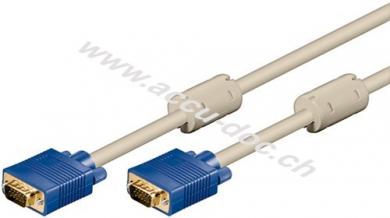 Full HD SVGA Monitorkabel, vergoldet, 3 m, Beige - VGA-Stecker (15-polig) > VGA-Stecker (15-polig) 