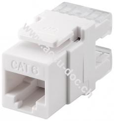 Keystone Modul RJ45 CAT 6, UTP, 250 MHz - 16,7 mm breit, RJ45-Buchse (8P8C) 