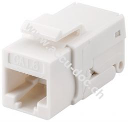 Keystone Modul RJ45 CAT 6, UTP, 250 MHz - 16,2 mm breit, Klemmleiste für LSA Montage (werkzeugfrei), Snap-In-System 