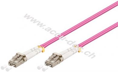 LWL Kabel, Multimode (OM4) Violett, 0.5 m - LC-UPC Stecker > LC-UPC Stecker, halogenfreier Kabelmantel (LSZH), Lichtwellenleiter (LWL) 
