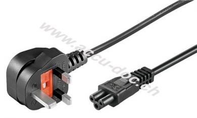 UK - Geräte Anschlusskabel, 1,8 m, Schwarz, 1.8 m - UK 3-Pin-Stecker (Typ G, BS 1363) > Gerätekupplung C5 