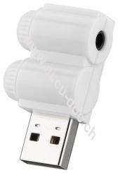 USB 2.0 Soundkarte für iPhone Headset, Weiß - zum Anschluss von iPhone kompatiblen Headsets an PC/MAC 
