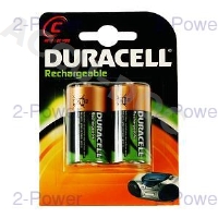 2 x Duracell Rechargeable C Size Battery 
