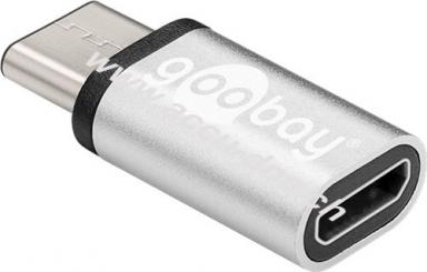 Adapter USB-C™ auf USB 2.0 Micro-B, silber - USB-C™-Stecker > USB 2.0-Micro-Buchse (Typ B) 