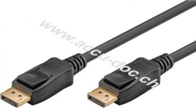 DisplayPort Verbindungskabel 1.4, 8K, vergoldet, 2 m, Schwarz - DisplayPort-Stecker > DisplayPort-Stecker 