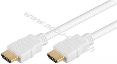 High Speed HDMI™ Kabel mit Ethernet,, 0.5 m, Weiß - HDMI™-Stecker (Typ A) > HDMI™-Stecker (Typ A) 