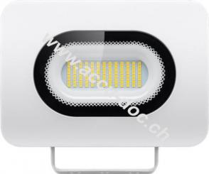 LED-Außenstrahler, 50 W, Slim Design, Weiß, 0.3 m - moderne Lichtlösung für Hauseingänge, Garagen, Carports & Zugangswege 