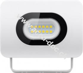 LED-Außenstrahler, 10 W, Slim Design, Weiß, 0.3 m - moderne Lichtlösung für Hauseingänge, Garagen, Carports & Zugangswege 