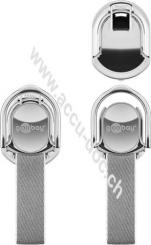 Finger Strap (silber/grau), Silber-Grau - einfaches und komfortables Handling auch bei größeren Smartphones 