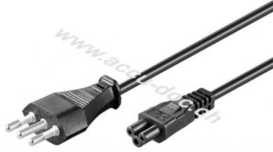 Netzanschlusskabel Italien, 10 m, Schwarz, 10 m - Italien-Stecker (Typ L, CEI 23-16-VII) > Gerätebuchse C5 