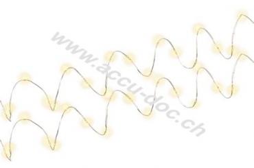 2x 20er LED-Silberdraht-Lichterkette, inkl. Timer - Stimmungsvolle Leuchtdekoration für den Innenbereich 