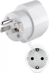Netzadapter US/Japan, Weiß - Schutzkontaktbuchse (Typ F, CEE 7/3) > US-/Japan-Buchse (Typ B, NEMA 5-15, 3-polig) 