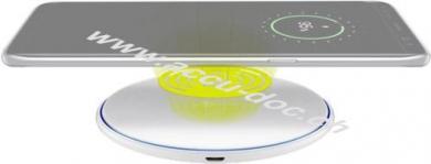 Kabelloses Schnellladegerät 10 W, Weiß, 1 m - geeignet für Smartphones und Geräte mit Qi-Standard 