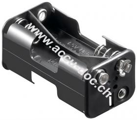 4x AA (Mignon) Batteriehalter - Druckknopf 