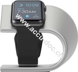 Dock Wave, Silber - eleganter Ständer für die Apple Watch 