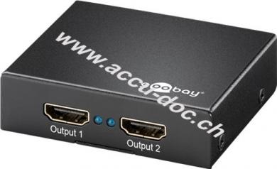 Series 1.4 HDMI™ Splitter, 1 Eingang / 2 Ausgänge (Full HD), Schwarz - verteilt ein HDMI™ Signal auf bis zu 2 Bildschirme 