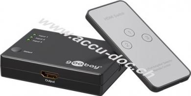 Series 1.4 HDMI™ Umschaltbox, 3 Eingänge / 1 Ausgang (Full HD), 1 x out, Schwarz - zum Anschluss von bis zu 3 Quellgeräten an z.B. 1 Fernsehgerät 