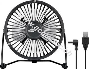 4 Zoll USB-Ventilator für den Schreibtisch, Schwarz - Ø 13 cm 