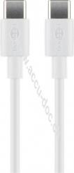 USB-C™ Lade- und Synchronisationskabel, 1 m, Weiß - für Geräte mit USB-C™-Anschluss, weiß 