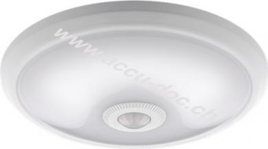 LED-Deckenleuchte, Weiß - mit Bewegungsmelder, 360 ° Erfassung, 6 m Reichweite, für Innen (IP20), integrierte LEDs warm-weiß 