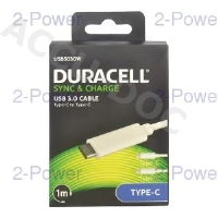 Duracell 1M USB Type-C Sync/Charge Cable 