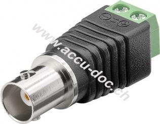 Terminal Block 2-pin > BNC-Buchse - mit Schraubbefestigung 